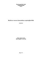 Referāts 'Kultūras resursu izmantošana uzņēmējdarbībā', 1.