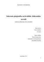 Referāts 'Interneta pieejamība un kvalitāte', 1.