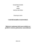 Paraugs 'Uzņēmējdarbības ekonomika', 1.