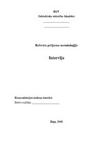 Referāts 'Intervija', 1.