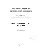 Diplomdarbs 'Adaptīvās kruīza vadības sistēmas', 1.