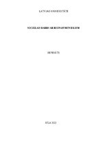 Referāts 'Sociālais darbs ar bezpajumtniekiem', 1.