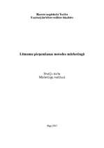 Referāts 'Lēmumu pieņemšanas metodes mārketingā', 1.