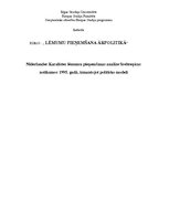 Referāts 'Nīderlandes Karalistes lēmumu pieņemšanas analīze Srebreņicas notikumos 1995.gad', 1.
