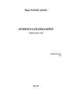 Referāts 'Internets cilvēku dzīvē', 1.