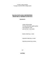 Diplomdarbs 'Mazāk populārās ekspertīzes pirmstiesas kriminālprocesā', 1.