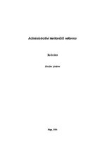 Referāts 'Administratīvi teritoriālā reforma', 1.