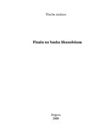 Referāts 'Finašu un banku likumdošana', 1.