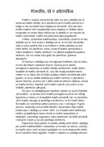 Eseja 'Kredīts, tā ir atbildība', 1.