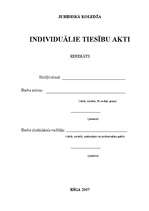 Referāts 'Individuālie tiesību akti', 1.