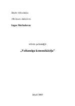 Referāts 'Veiksmīga komunikācija', 1.