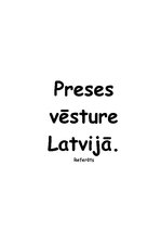 Konspekts 'Preses vēsture Latvijā', 1.