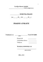 Prakses atskaite 'Бухгалтерский учёт', 1.