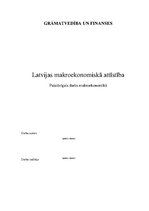 Referāts 'Latvijas makroekonomiskā attīstība', 1.