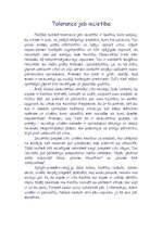 Eseja 'Tolerance jeb iecietība', 1.