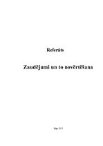 Referāts 'Zaudējumi un to novērtēšana', 1.