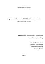 Referāts 'Augstas morāles raksturi Rūdolfa Blaumaņa darbos', 1.