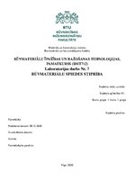 Konspekts 'Būvmateriālu spiedes stiprība', 1.