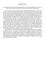 Eseja 'Healthy Lifestyle', 1.