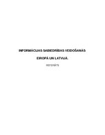 Referāts 'Informācijas sabiedrības veidošanās Latvijā un Eiropā', 1.