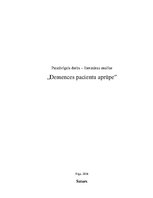 Eseja 'Demences pacientu aprūpe', 1.