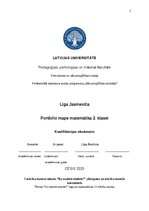 Konspekts 'Portfolio mape matemātika 2. klasei', 1.