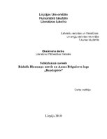 Referāts 'Salīdzināmā metode. R.Blaumaņa novele un A.Brigaderes luga "Raudupiete"', 1.