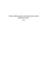 Referāts 'Cilvēku mobilitātes negatīvās sekas tūrisma komercdarbībā globalizācijas ietekmē', 1.