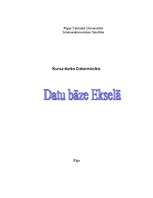 Referāts 'Datu bāze ', 1.