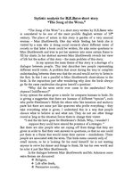 Eseja 'Stylistic Analysis for H.E.Bates Short Story "The Song of the Wren"', 1.