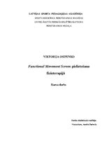 Referāts '"Functional Movement Screen" pielietošana fizioterapijā', 1.