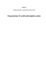 Referāts 'Organizācijas X sociāli psiholoģiskā analīze', 1.