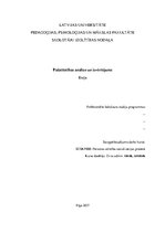 Eseja 'Pašattīstības analīze un izvērtējums', 1.