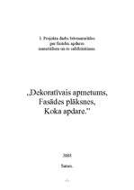 Konspekts 'Dekoratīvais apmetums, fasādes plāksnes, koka apdare', 1.