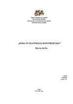 Referāts 'Koka un plastmasas konstrukcijas', 1.