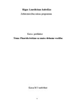 Referāts 'Fluorīdu ietekme uz mutes dobuma veselību', 1.