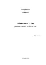 Biznesa plāns 'Mārketinga plāns', 1.