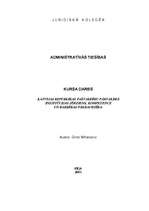 Referāts 'Pašvaldību pārvaldes institūcijas jēdziens, kompetence un darbības pārraudzība', 1.