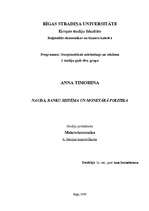 Konspekts 'Nauda, banku sistēma un monetārā politika', 1.