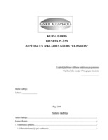 Biznesa plāns 'Atpūtas un izklaides klubs "El pasion"', 1.