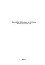 Referāts 'Investīciju efektivitātes novērtējums', 1.