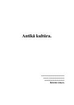 Referāts 'Antīkā kultūra', 1.