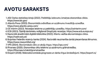 Prezentācija 'Ekonomiskie cikli un tirgus uzvedība', 14.