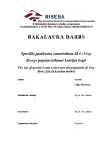 Diplomdarbs 'Speciālo pasākumu izmantošana SIA "Very Berry" popularizēšanai Latvijas tirgū', 1.