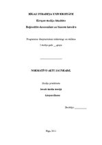 Konspekts 'Normatīvo aktu jaunrade', 1.