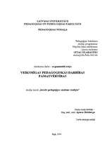 Eseja 'Veiksmīgas pedagoģiskās darbības pamatvērtības', 1.
