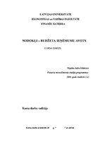 Referāts 'Nodoklļi - budžeta ieņēmumu avots', 1.