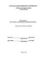 Biznesa plāns 'Restorāna "Cuba" tehnoloģiskais projekts', 1.