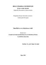 Konspekts 'Konflikti un to risināšanas veidi', 1.