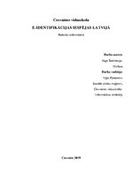 Referāts 'E-identifikācijas iespējas Latvijā', 1.